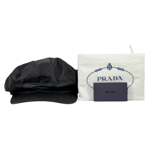 Prada black nylon newsboy - re-nylon,