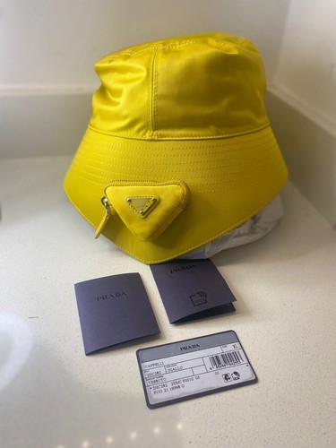 Prada nylon bucket hat with - re-nylon,