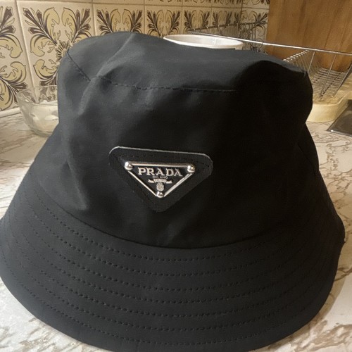 Prada black nylon bucket - bucket, hat