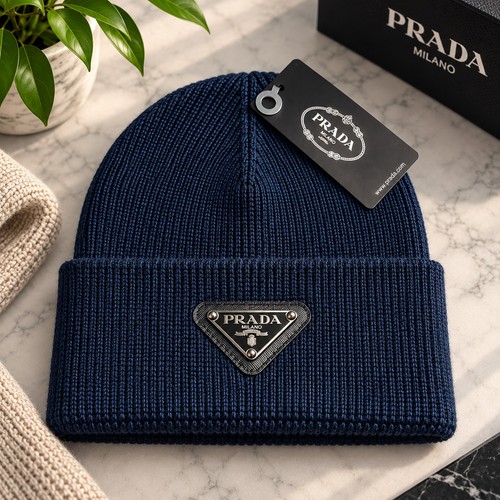 Prada knit logo beanie - prada, hat