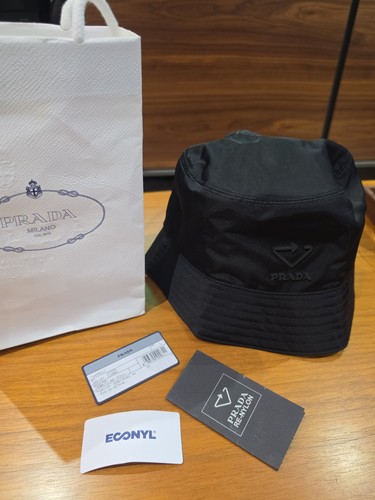 Prada black nylon bucket - prada,