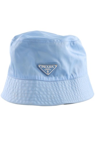 Prada blue nylon bucket - bucket, hat