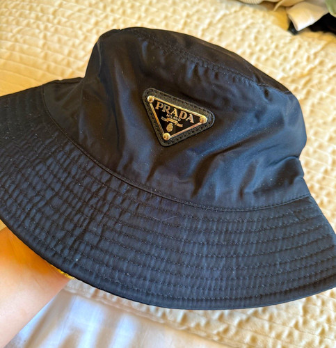 Prada black nylon bucket - prada,