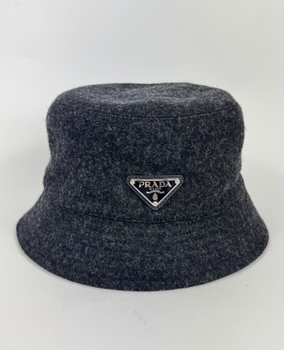 Prada black wool bucket - black,