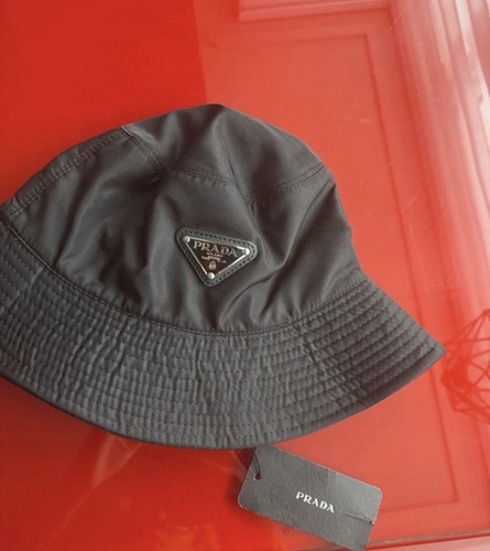Prada black nylon bucket hat - nylon,